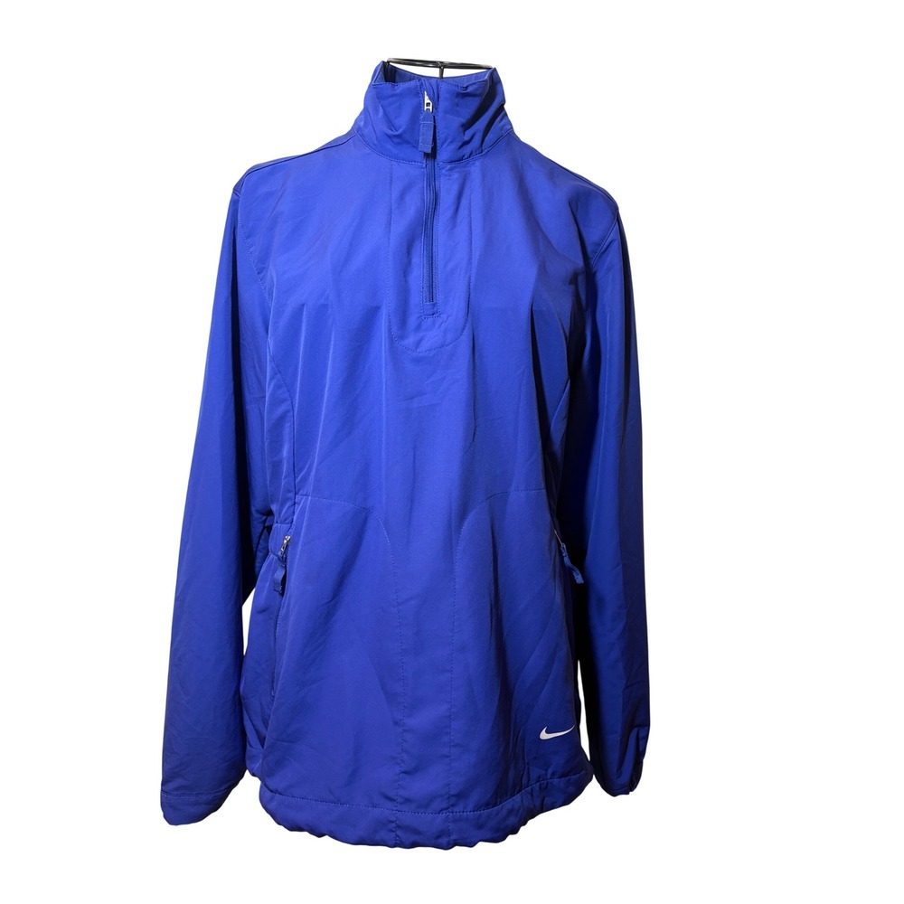 Nike Golf Womens Royal Blue/Purple Quarter Zip Pullover Windbreaker Size M